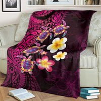 Hawaiian Turtles and Plumeria Blanket Polynesian Art Tribal Tattoo Cerise LT03 - Polynesian Pride