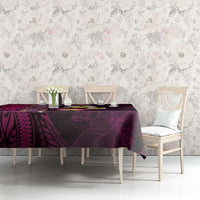 Hawaiian Turtles and Plumeria Tablecloth Polynesian Art Tribal Tattoo Cerise LT03 - Polynesian Pride
