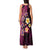 Hawaiian Turtles and Plumeria Tank Maxi Dress Polynesian Art Tribal Tattoo Cerise