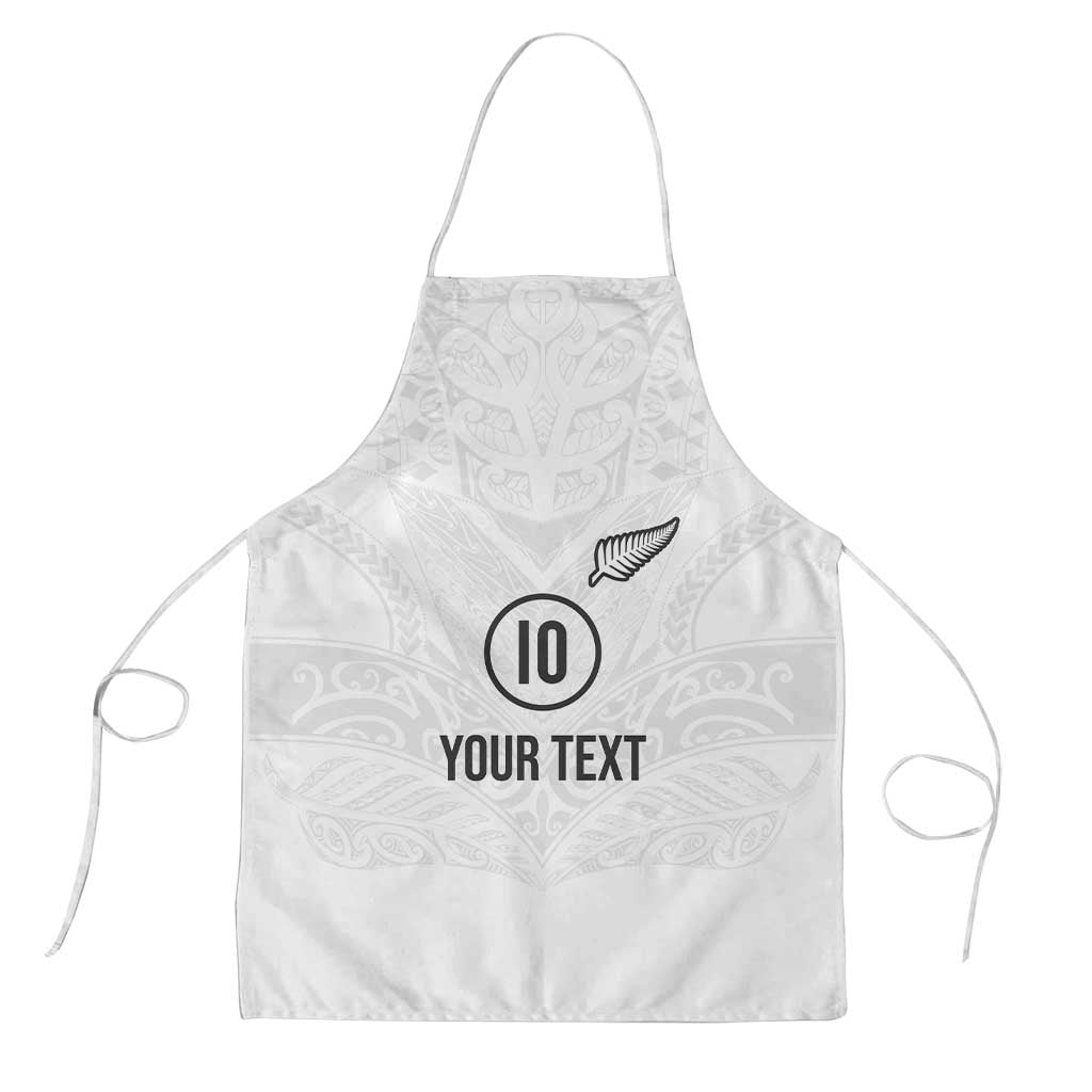 Custom New Zealand Football Apron The Whites-Sporty T90 Style - Polynesian Pride