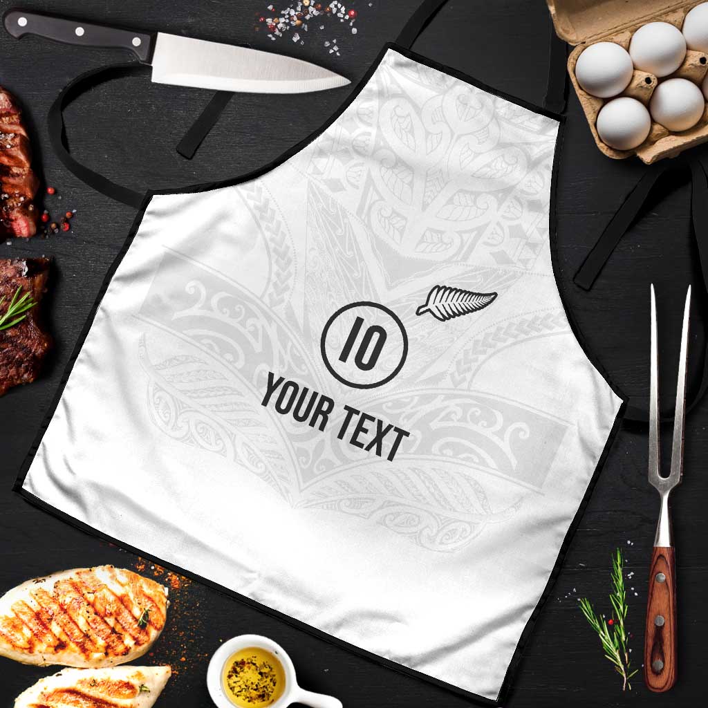 Custom New Zealand Football Apron The Whites-Sporty T90 Style - Polynesian Pride