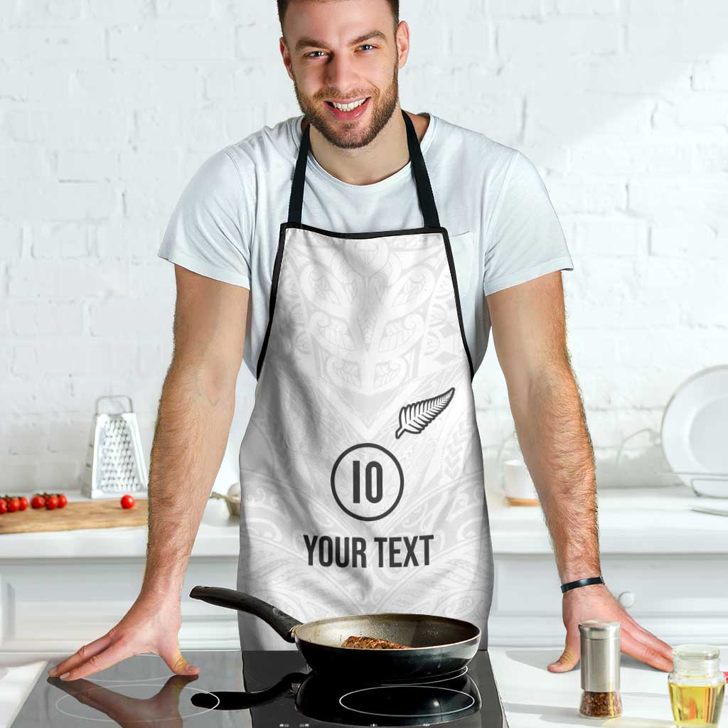 Custom New Zealand Football Apron The Whites-Sporty T90 Style - Polynesian Pride