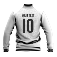 Custom New Zealand Football Baseball Jacket The Whites-Sporty T90 Style - Polynesian Pride