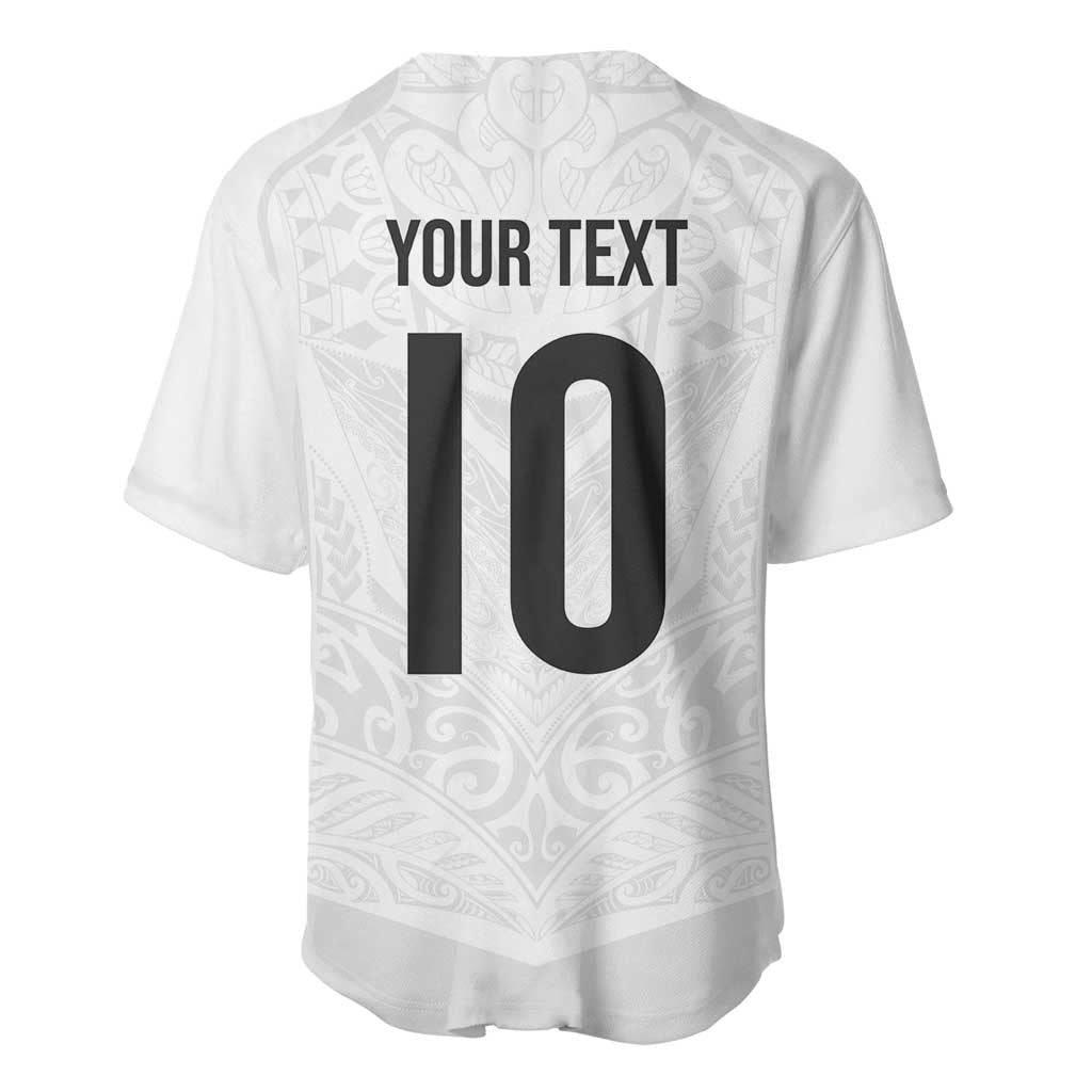 Custom New Zealand Football Baseball Jersey The Whites-Sporty T90 Style - Polynesian Pride