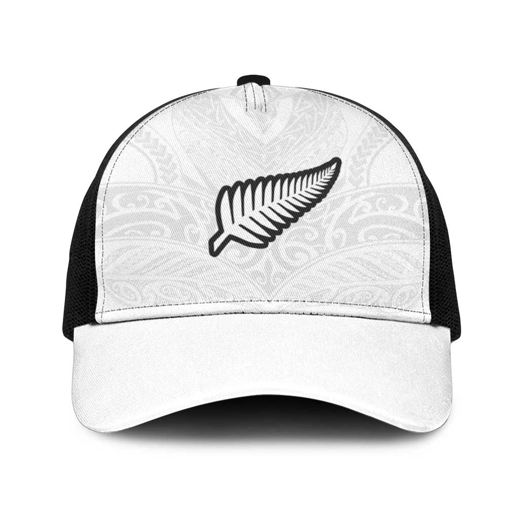 New Zealand Football Baseball Net Cap The Whites-Sporty T90 Style - Polynesian Pride