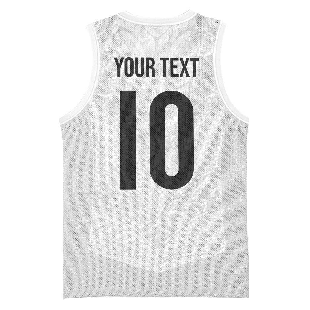 Custom New Zealand Football Basketball Jersey The Whites-Sporty T90 Style - Polynesian Pride