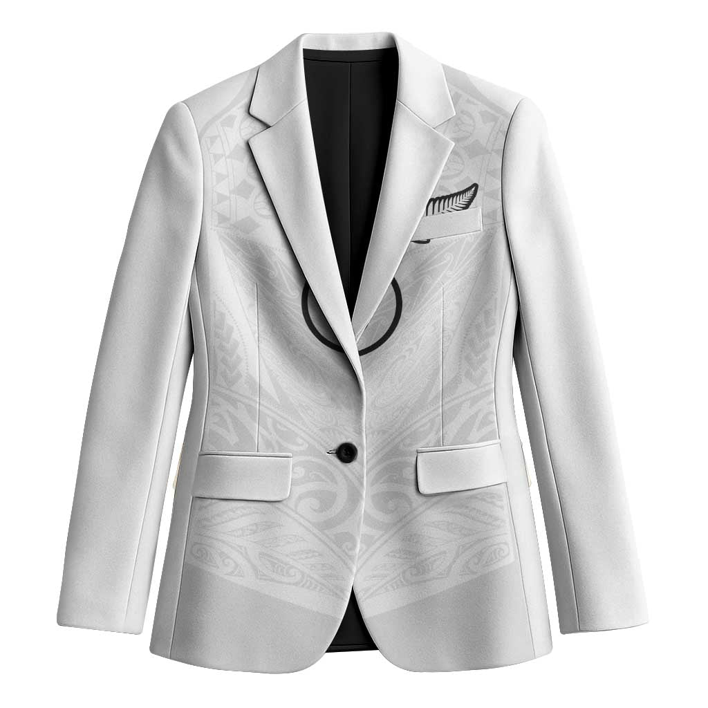 Custom New Zealand Football Blazer The Whites-Sporty T90 Style - Polynesian Pride