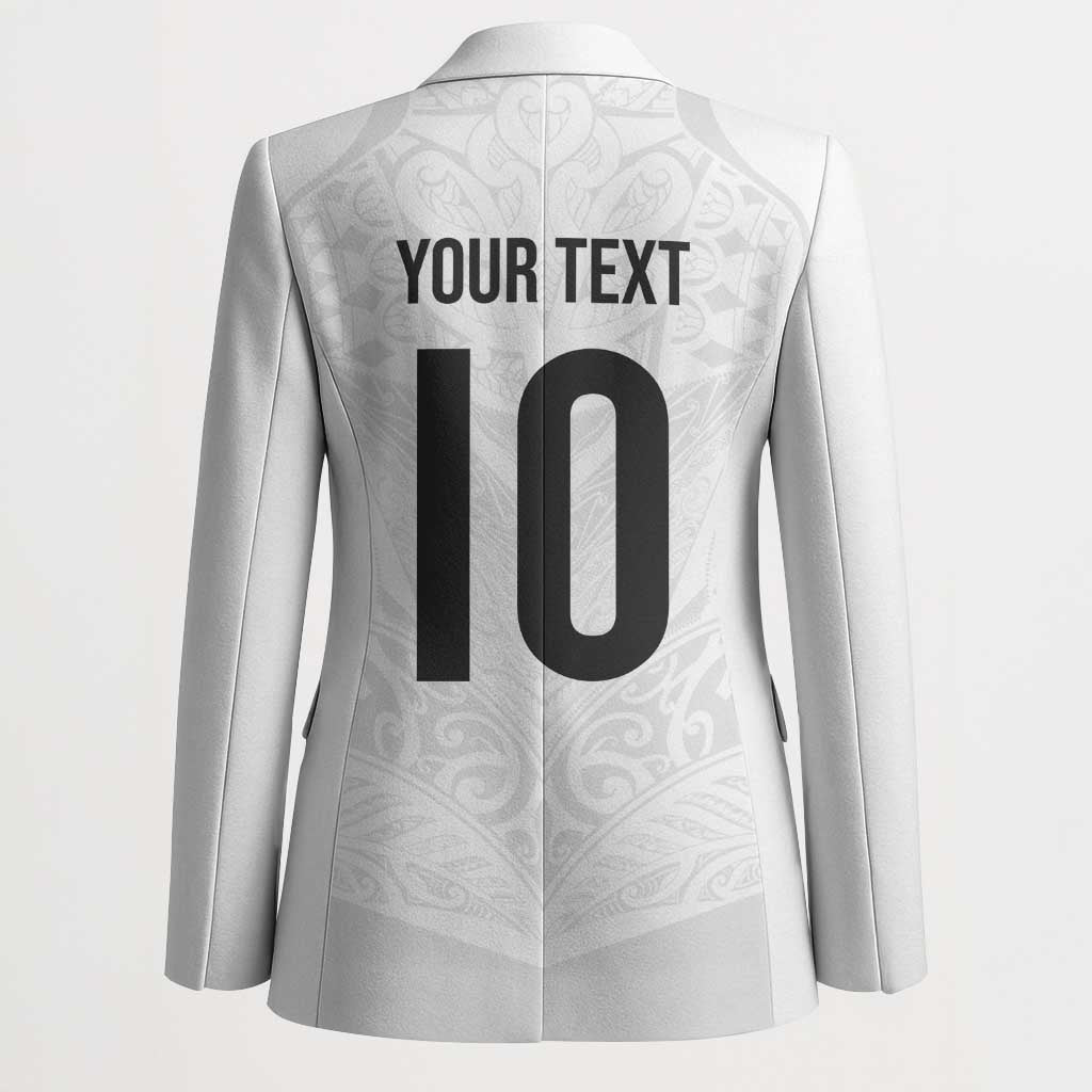 Custom New Zealand Football Blazer The Whites-Sporty T90 Style - Polynesian Pride