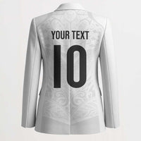 Custom New Zealand Football Blazer The Whites-Sporty T90 Style - Polynesian Pride