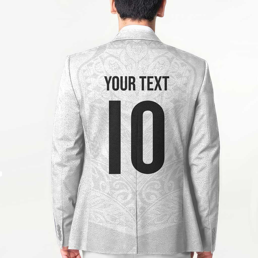 Custom New Zealand Football Blazer The Whites-Sporty T90 Style - Polynesian Pride