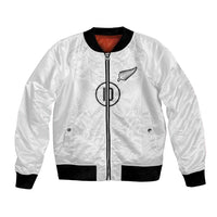 Custom New Zealand Football Bomber Jacket The Whites-Sporty T90 Style - Polynesian Pride