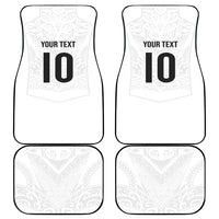 Custom New Zealand Football Car Mats The Whites-Sporty T90 Style - Polynesian Pride