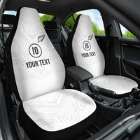 Custom New Zealand Football Car Seat Cover The Whites-Sporty T90 Style - Polynesian Pride