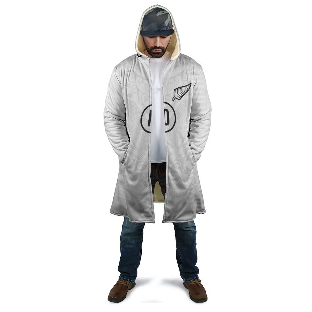 Custom New Zealand Football Cloak The Whites-Sporty T90 Style - Polynesian Pride