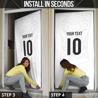 Custom New Zealand Football Door Cover The Whites-Sporty T90 Style - Polynesian Pride