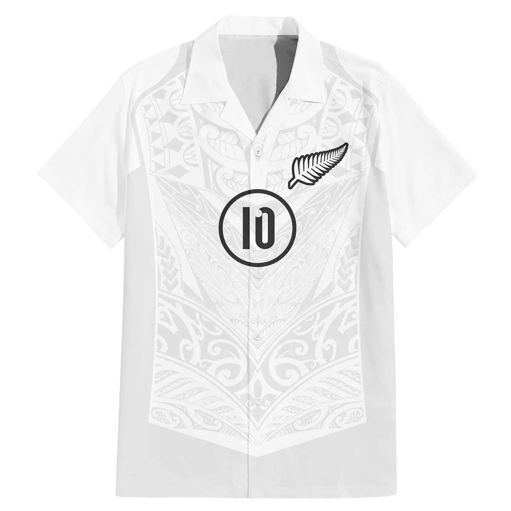 Custom New Zealand Football Family Matching Mermaid Dress and Hawaiian Shirt The Whites-Sporty T90 Style - Polynesian Pride