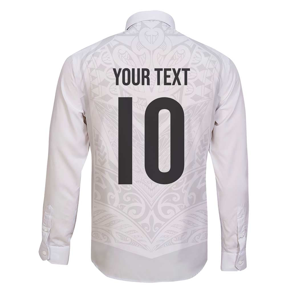 Custom New Zealand Football Family Matching Short Sleeve Bodycon Dress and Hawaiian Shirt The Whites-Sporty T90 Style - Polynesian Pride