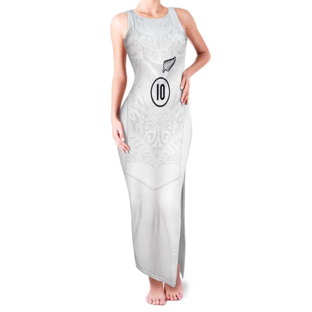 Custom New Zealand Football Family Matching Tank Maxi Dress and Hawaiian Shirt The Whites-Sporty T90 Style - Polynesian Pride