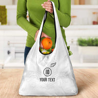 Custom New Zealand Football Grocery Bag The Whites-Sporty T90 Style - Polynesian Pride