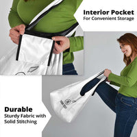 Custom New Zealand Football Grocery Bag The Whites-Sporty T90 Style - Polynesian Pride