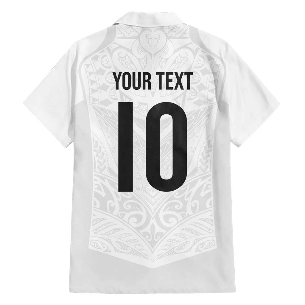 Custom New Zealand Football Hawaiian Shirt The Whites-Sporty T90 Style - Polynesian Pride