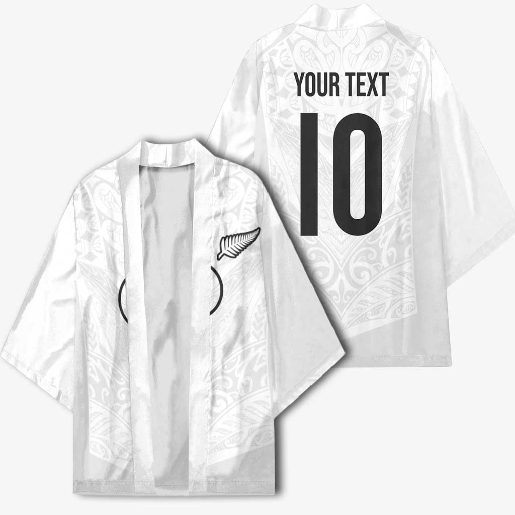 Custom New Zealand Football Kimono The Whites-Sporty T90 Style - Polynesian Pride