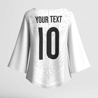 Custom New Zealand Football Kimono Sleeve Blouse The Whites-Sporty T90 Style - Polynesian Pride