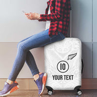 Custom New Zealand Football Luggage Cover The Whites-Sporty T90 Style - Polynesian Pride