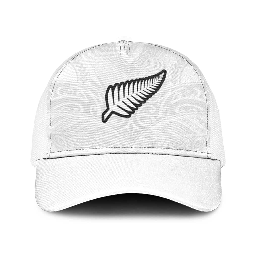 New Zealand Football Mesh Trucker Cap The Whites-Sporty T90 Style - Polynesian Pride