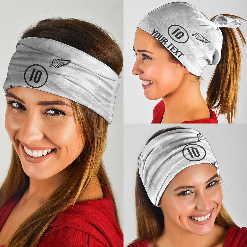 Custom New Zealand Football Neck Gaiter The Whites-Sporty T90 Style - Polynesian Pride