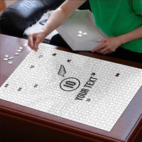 Custom New Zealand Football Puzzle The Whites-Sporty T90 Style - Polynesian Pride