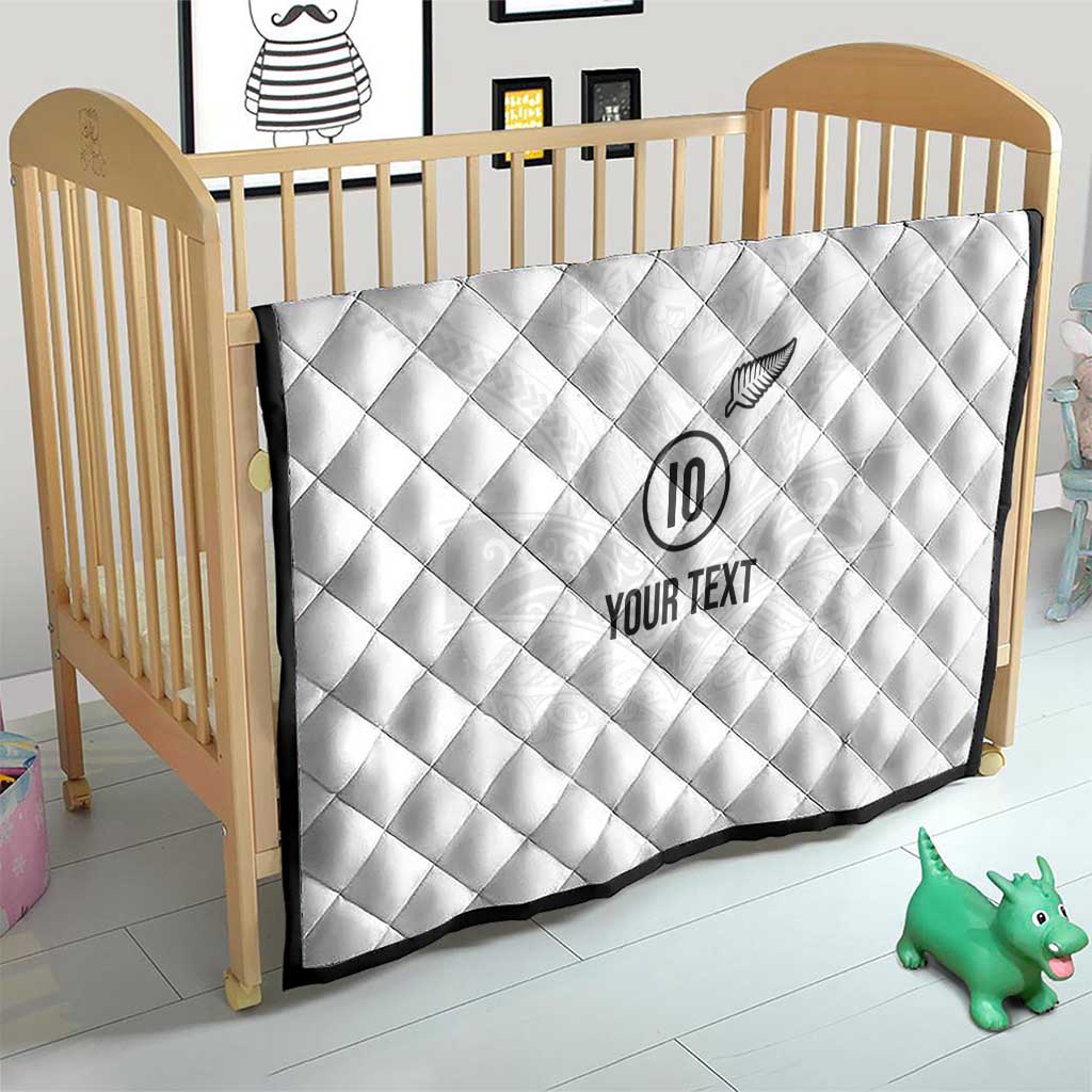 Custom New Zealand Football Quilt The Whites-Sporty T90 Style - Polynesian Pride