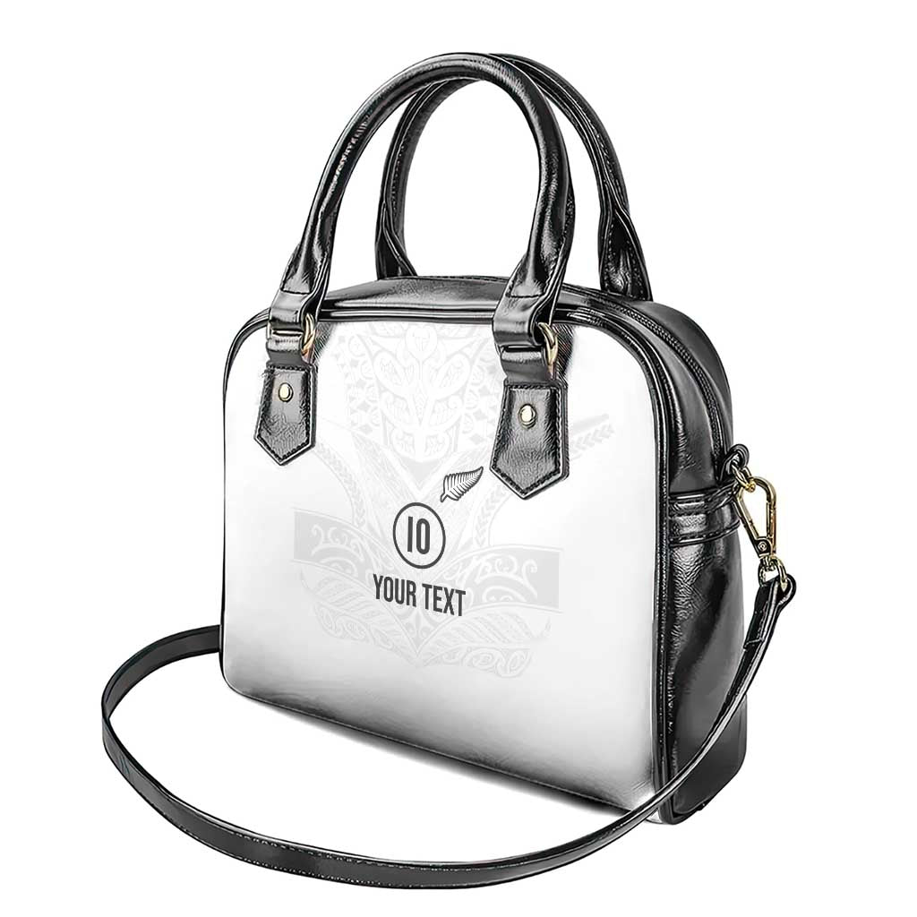 Custom New Zealand Football Shoulder Handbag The Whites-Sporty T90 Style - Polynesian Pride