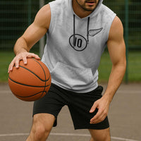 Custom New Zealand Football Sleeveless Hoodie The Whites-Sporty T90 Style - Polynesian Pride