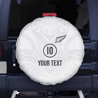 Custom New Zealand Football Spare Tire Cover The Whites-Sporty T90 Style - Polynesian Pride