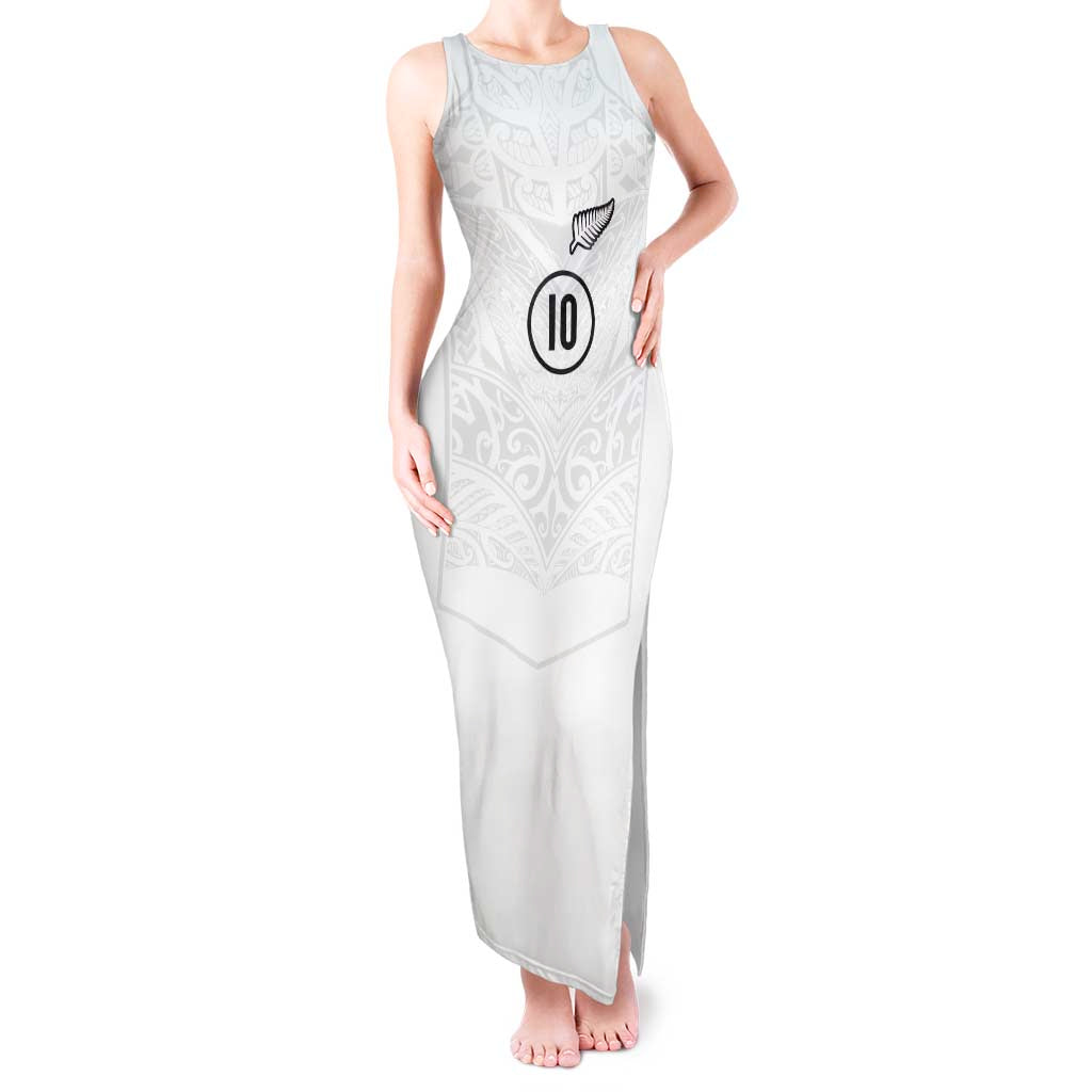 Custom New Zealand Football Tank Maxi Dress The Whites-Sporty T90 Style - Polynesian Pride