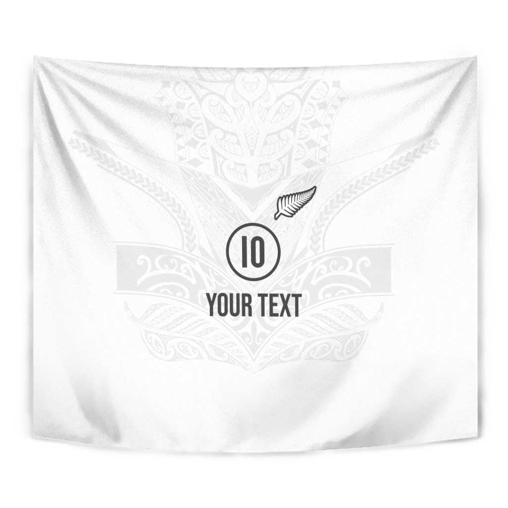 Custom New Zealand Football Tapestry The Whites-Sporty T90 Style - Polynesian Pride