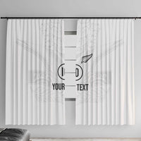 Custom New Zealand Football Window Curtain The Whites-Sporty T90 Style - Polynesian Pride