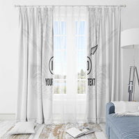 Custom New Zealand Football Window Curtain The Whites-Sporty T90 Style - Polynesian Pride