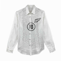 Custom New Zealand Football Women Casual Shirt The Whites-Sporty T90 Style - Polynesian Pride