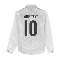 Custom New Zealand Football Women Casual Shirt The Whites-Sporty T90 Style - Polynesian Pride