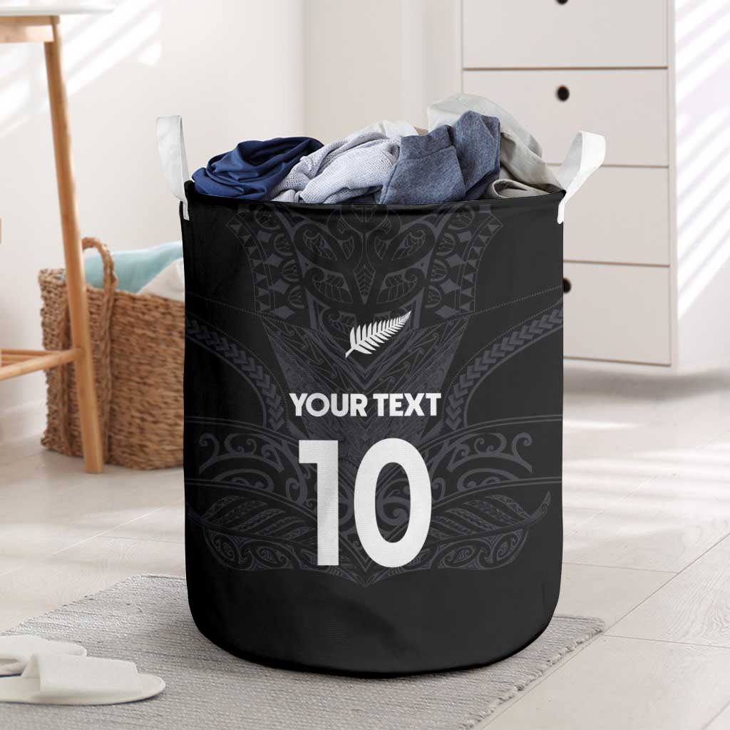 Custom Aotearoa Rugby Laundry Basket The Blacks-Sporty T90 Style - Polynesian Pride