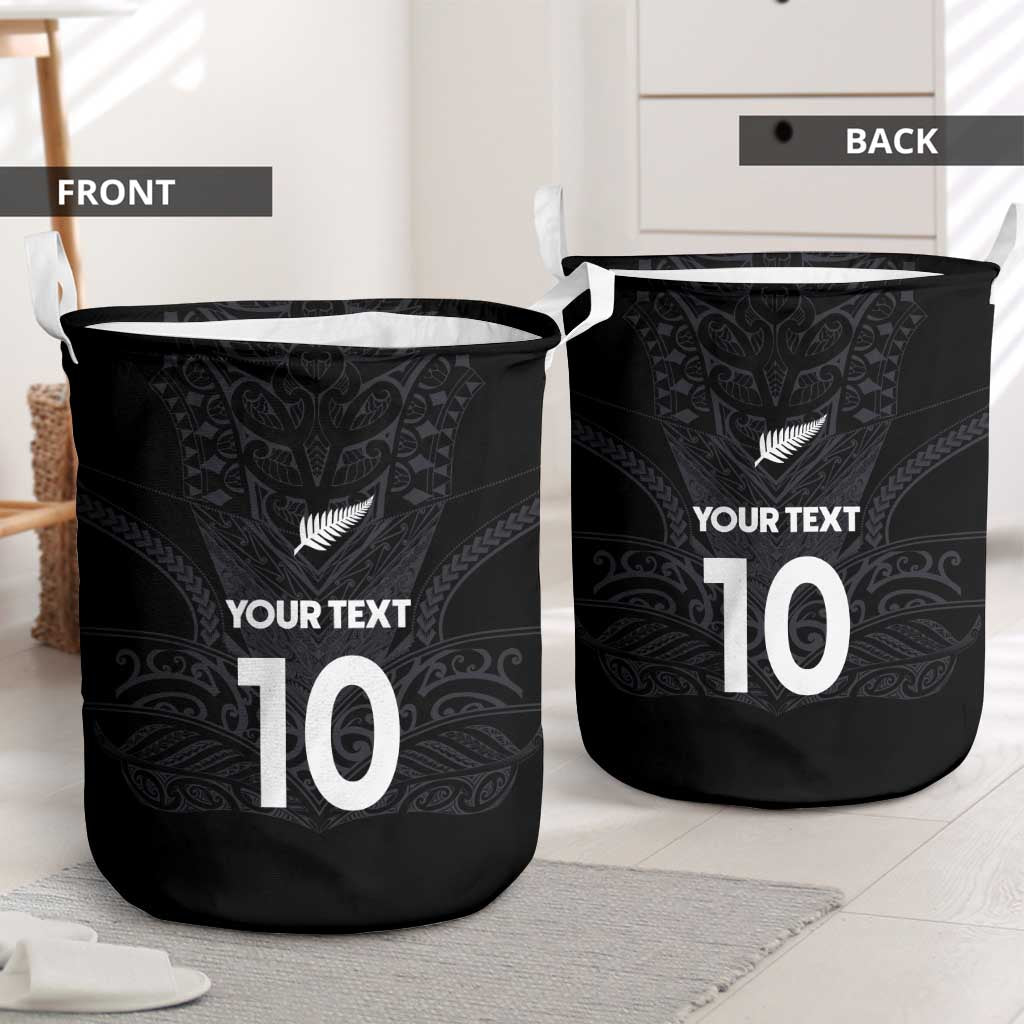 Custom Aotearoa Rugby Laundry Basket The Blacks-Sporty T90 Style - Polynesian Pride
