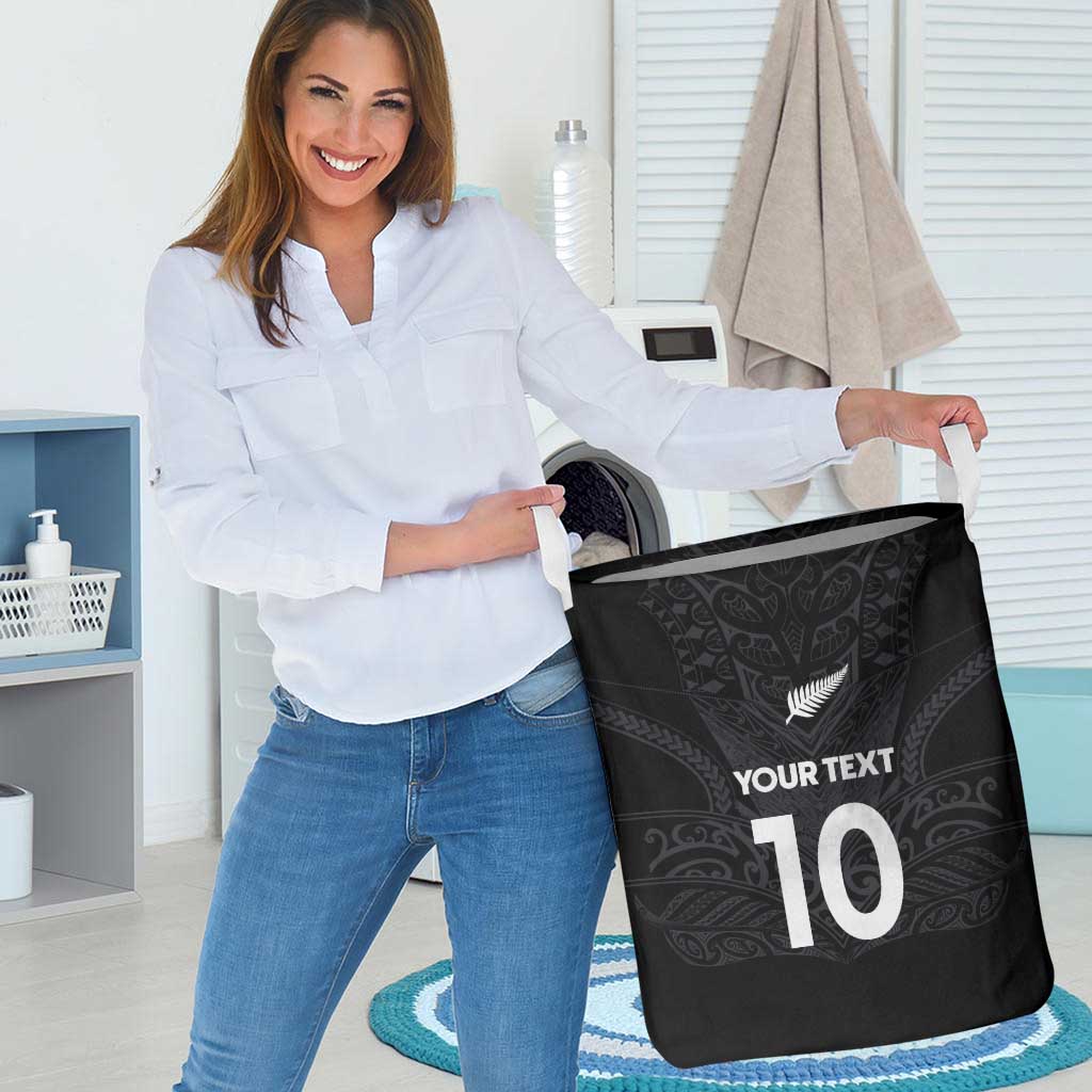 Custom Aotearoa Rugby Laundry Basket The Blacks-Sporty T90 Style - Polynesian Pride