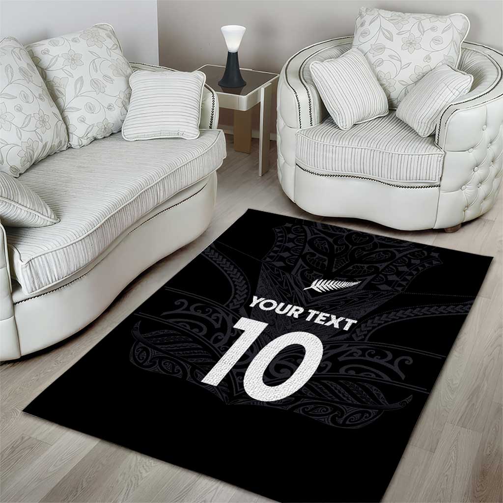 Custom Aotearoa Rugby Area Rug The Blacks-Sporty T90 Style - Polynesian Pride