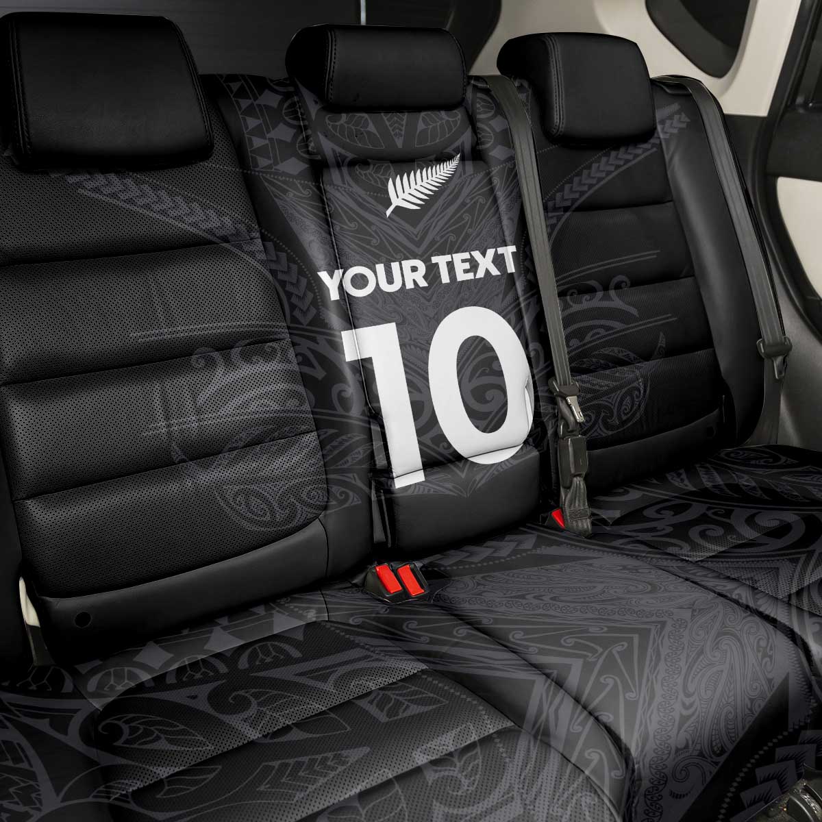 Custom Aotearoa Rugby Back Car Seat Cover The Blacks-Sporty T90 Style - Polynesian Pride