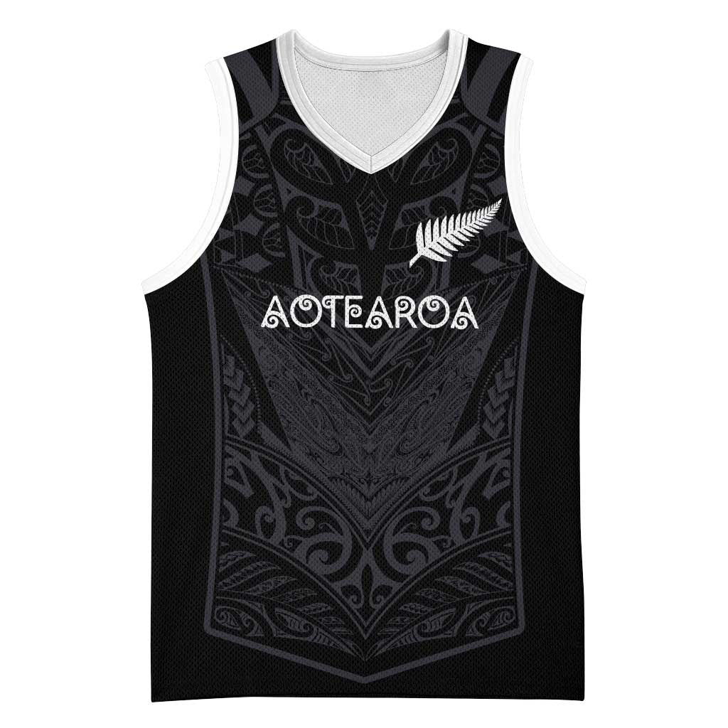 Custom Aotearoa Rugby Basketball Jersey The Blacks-Sporty T90 Style - Polynesian Pride