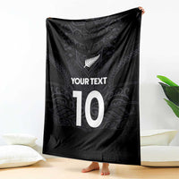 Custom Aotearoa Rugby Blanket The Blacks-Sporty T90 Style - Polynesian Pride