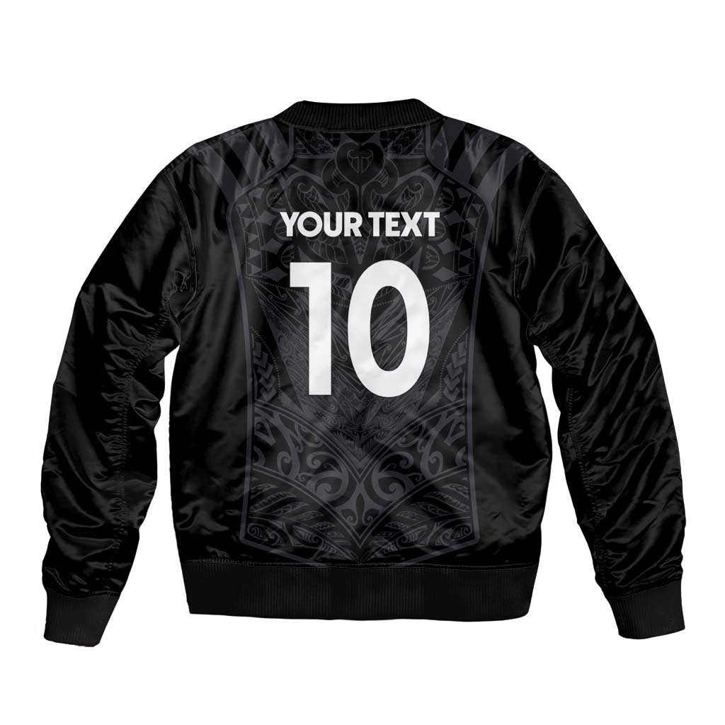Custom Aotearoa Rugby Bomber Jacket The Blacks-Sporty T90 Style - Polynesian Pride