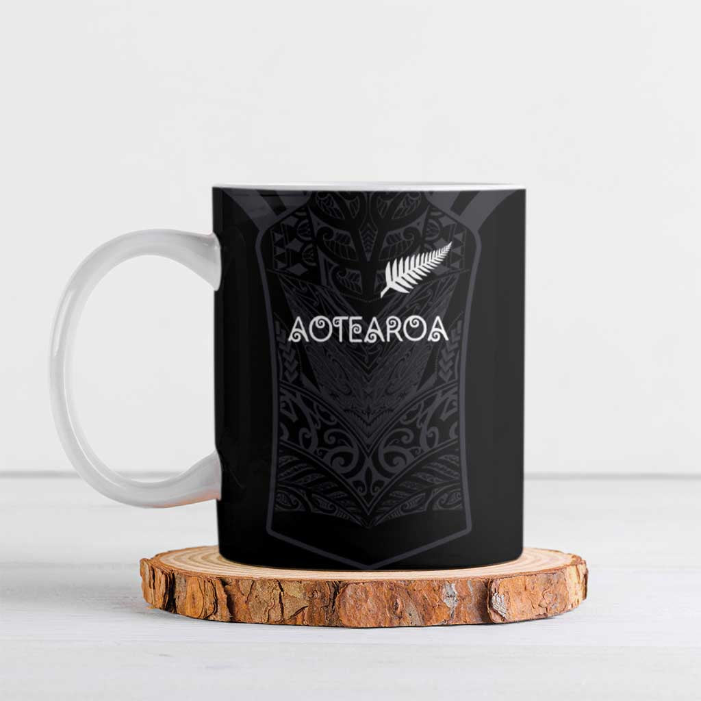 Custom Aotearoa Rugby Ceramic Mug The Blacks-Sporty T90 Style - Polynesian Pride